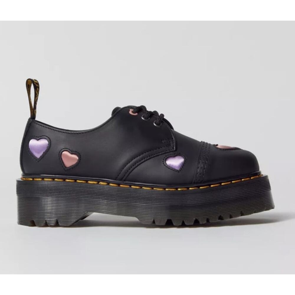 Dr. Martens 1461 Quad Hearts‎ Oxford Loafer Platform Size 7 Women's - Picture 4 of 13